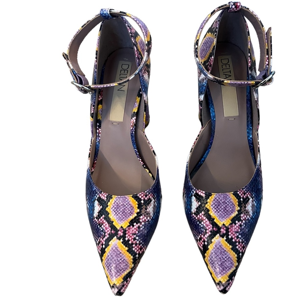 Deltan Jami Multi-Color Snake Print Ankle Strap B… - image 2